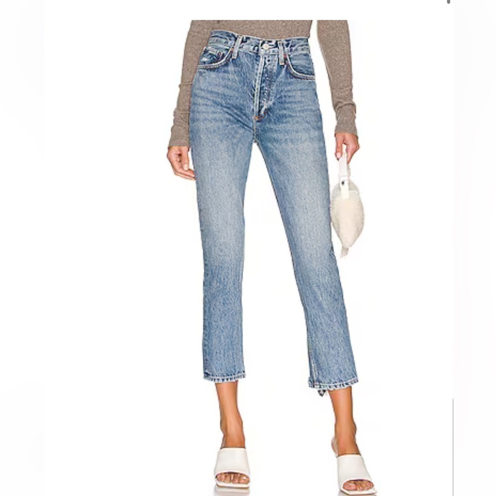 Agolde Riley High Rise Straight Crop Jeans endless  A056D-1206 size 26